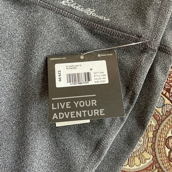 NEW Eddie Bauer Women's Astir High Rise Capri Leggings NWT Gray, MEDIUM - Picture 4 of 6